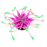 Maxbell Aquarium Reptile Terrarium Silicon Coral Flower Fish Tank Ornament Purple