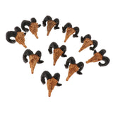 Maxbell 10xReptile Terrarium Landscaping Animal Skull DIY Aquarium Decoration Goat