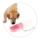 Maxbell 550ml Dog Travel Outdoor Water Drinking Bottle for Outdoor Hiking pink
