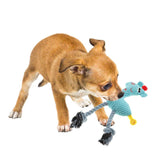 Maxbell Small Dog Puppy Love Toy Cotton Cartoon Animal Deerlet Sound Toys Blue