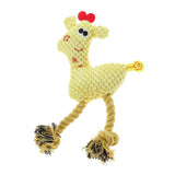 Maxbell Small Dog Puppy Love Toy Cotton Cartoon Animal Deerlet Sound Toys Yellow