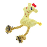 Maxbell Small Dog Puppy Love Toy Cotton Cartoon Animal Deerlet Sound Toys Yellow