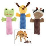 Maxbell Cartoon Animal Rope Dog Sound Toy Puppy Chew Silent Vocalization Squeak Toys Frog