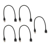 Maxbell 5 Pcs USB Night Light Extension Cord Connector Line Wire Black