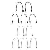 Maxbell 5 Pcs USB Night Light Extension Cord Connector Line Wire Black