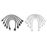 Maxbell 5 Pcs USB Night Light Extension Cord Connector Line Wire Black