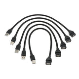 Maxbell 5 Pcs USB Night Light Extension Cord Connector Line Wire Black
