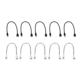 Maxbell 5 Pcs USB Night Light Extension Cord Connector Line Wire Black