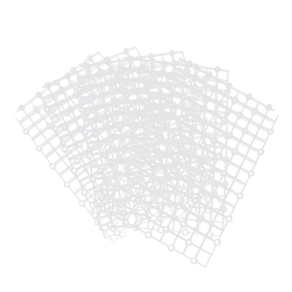Maxbell 5 Pcs Aquarium Bottom Isolation Board - Fish Tank Undergravel Filter Plate Clear