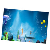 Maxbell 3D Aquarium Fish Tank Background Poster Picture PVC Adhesive Decor 61x30cm