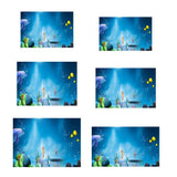 Maxbell 3D Aquarium Fish Tank Background Poster Picture PVC Adhesive Decor  76x46cm