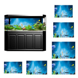 Maxbell 3D Aquarium Fish Tank Background Poster Picture PVC Adhesive Decor  76x46cm