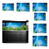 Maxbell 3D Aquarium Fish Tank Background Poster Picture PVC Adhesive Decor  76x56cm