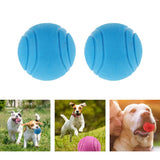 Maxbell 2Pcs Nearly Indestructible Dog Balls, Chew Fetch Play Pet Dogs Toy Blue