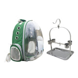 Maxbell Travel Bird Parrot Cage Carrier with Stand Perch Cup 8 Colors Green