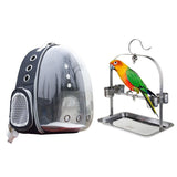Maxbell Travel Bird Parrot Cage Carrier with Stand Perch Cup 8 Colors Black