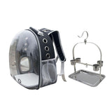 Maxbell Travel Bird Parrot Cage Carrier with Stand Perch Cup 8 Colors Black