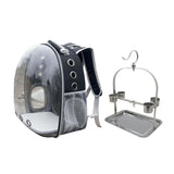 Maxbell Travel Bird Parrot Cage Carrier with Stand Perch Cup 8 Colors Black