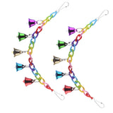 Maxbell 2 Pcs Hanging Climb Toy Parrot Bird Plastic Ladder Swing Bridge with Bell