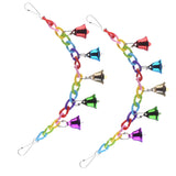 Maxbell 2 Pcs Hanging Climb Toy Parrot Bird Plastic Ladder Swing Bridge with Bell