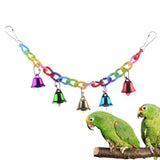 Maxbell 2 Pcs Hanging Climb Toy Parrot Bird Plastic Ladder Swing Bridge with Bell