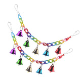 Maxbell 2 Pcs Hanging Climb Toy Parrot Bird Plastic Ladder Swing Bridge with Bell