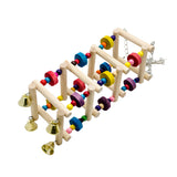 Maxbell Bird Parrot Wooden Stand Perches Hanging Swing Ladder Climbing Toy Random