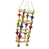 Maxbell Bird Parrot Wooden Stand Perches Hanging Swing Ladder Climbing Toy Random
