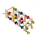 Maxbell Bird Parrot Wooden Stand Perches Hanging Swing Ladder Climbing Toy Random