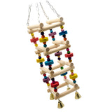 Maxbell Bird Parrot Wooden Stand Perches Hanging Swing Ladder Climbing Toy Random