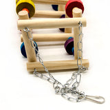 Maxbell Bird Parrot Wooden Stand Perches Hanging Swing Ladder Climbing Toy Random