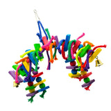 Maxbell Colorful Parrot Macaw Cage Chew Toys Pet Bird Swing Cotton Rope Block Toy