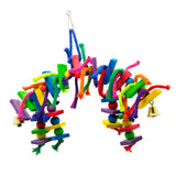 Maxbell Colorful Parrot Macaw Cage Chew Toys Pet Bird Swing Cotton Rope Block Toy