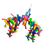 Maxbell Colorful Parrot Macaw Cage Chew Toys Pet Bird Swing Cotton Rope Block Toy