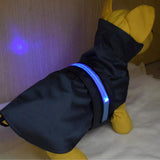 Maxbell Pet Dog Waterproof Clothes with LED Luminous Strip Reflective Coat Blue S