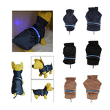 Maxbell Pet Dog Waterproof Clothes with LED Luminous Strip Reflective Coat Blue S
