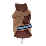 Maxbell Pet Dog Waterproof Clothes with LED Luminous Strip Reflective Coat Coffee S