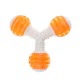 Max Cute Pet Cat Puppy Rubber Chewing Squeaker Squeaky Sound Dog Play Toy Orange