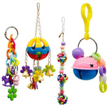 Maxbell Bird Parrot Toys Hanging Bell Pet Bird Cage Hammock Swing Toy Type 1