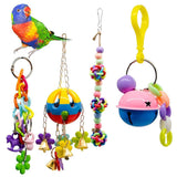 Maxbell Bird Parrot Toys Hanging Bell Pet Bird Cage Hammock Swing Toy Type 1