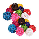 Maxbell 10pcs Rattan Ball Bird Toy DIY Accessory Toy for Parrot Budgie Parakeet 3cm