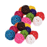 Maxbell 10pcs Rattan Ball Bird Toy DIY Accessory Toy for Parrot Budgie Parakeet 3cm