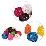 Maxbell 10pcs Rattan Ball Bird Toy DIY Accessory Toy for Parrot Budgie Parakeet 3cm