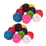 Maxbell 10pcs Rattan Ball Bird Toy DIY Accessory Toy for Parrot Budgie Parakeet 3cm