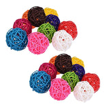 Maxbell 10pcs Rattan Ball Bird Toy DIY Accessory Toy for Parrot Budgie Parakeet 3cm
