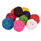 Maxbell 10pcs Rattan Ball Bird Toy DIY Accessory Toy for Parrot Budgie Parakeet 3cm