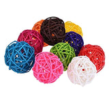 Maxbell 10pcs Rattan Ball Bird Toy DIY Accessory Toy for Parrot Budgie Parakeet 4cm
