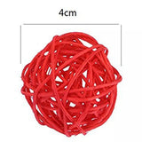 Maxbell 10pcs Rattan Ball Bird Toy DIY Accessory Toy for Parrot Budgie Parakeet 4cm