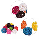 Maxbell 10pcs Rattan Ball Bird Toy DIY Accessory Toy for Parrot Budgie Parakeet 4cm