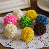 Maxbell 10pcs Rattan Ball Bird Toy DIY Accessory Toy for Parrot Budgie Parakeet 4cm
